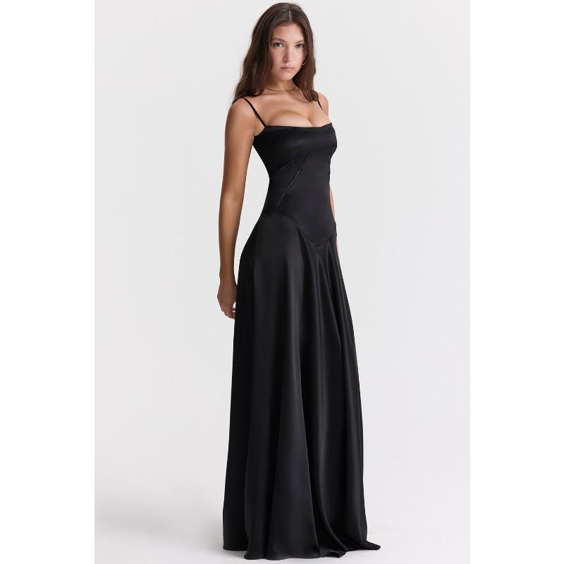 Women's New Sexy Suspender Skirt Slim Backless Long Dress Dress Women's Long Evening Dress