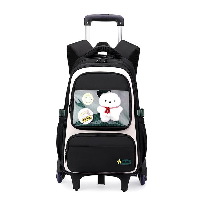 

Шестиколесная сумка-тележка для школы, школьный рюкзак для студента ZRY5209 чёрный