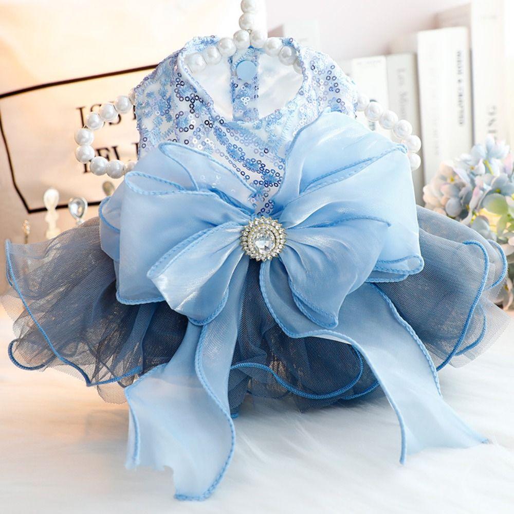 Fluffy Pet Princess Dress Soft Pet Costume Puppy Fairy Skirt  for Small and Medium Sized Dogs