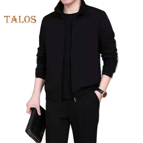 2 τμχ/Σετ Ανδρικό Αθλητικό Πέτο Πέτο Μακρυμάνικο Φερμουάρ Παλτό Ελαστική Μέση Τσέπες Μακρύ Παντελόνι Σετ Παντελόνι Μονόχρωμο Φούτερ Σετ Φούτερ