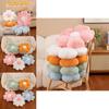 Soft And Cozy Rabbit Hair High Density Plush Flower Seat Cushion For Comfort