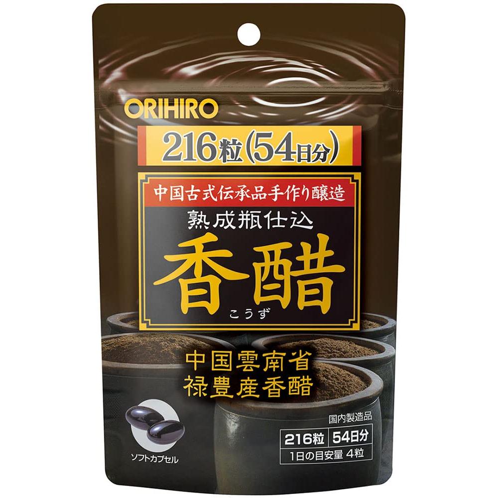 Orihiro Kousu Matured Vinegar Capsules, 54-Day Supply, 216 Count