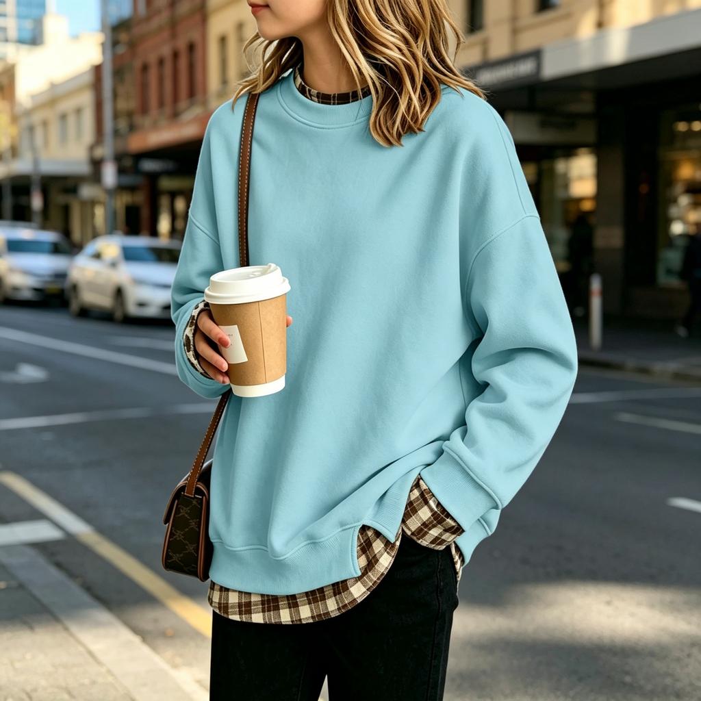 Girls Pullover Top Casual Color Loose Fit Printed Tee with Look for Big Kid Daily Wear