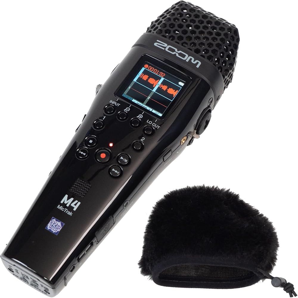 

Ручний рекордер ZOOM M4, 32-бітна запис з плаваючою комою, одночасний 4-канальний запис, для акустичної гітари та інших інструментів, регулювання посилення не потрібне
