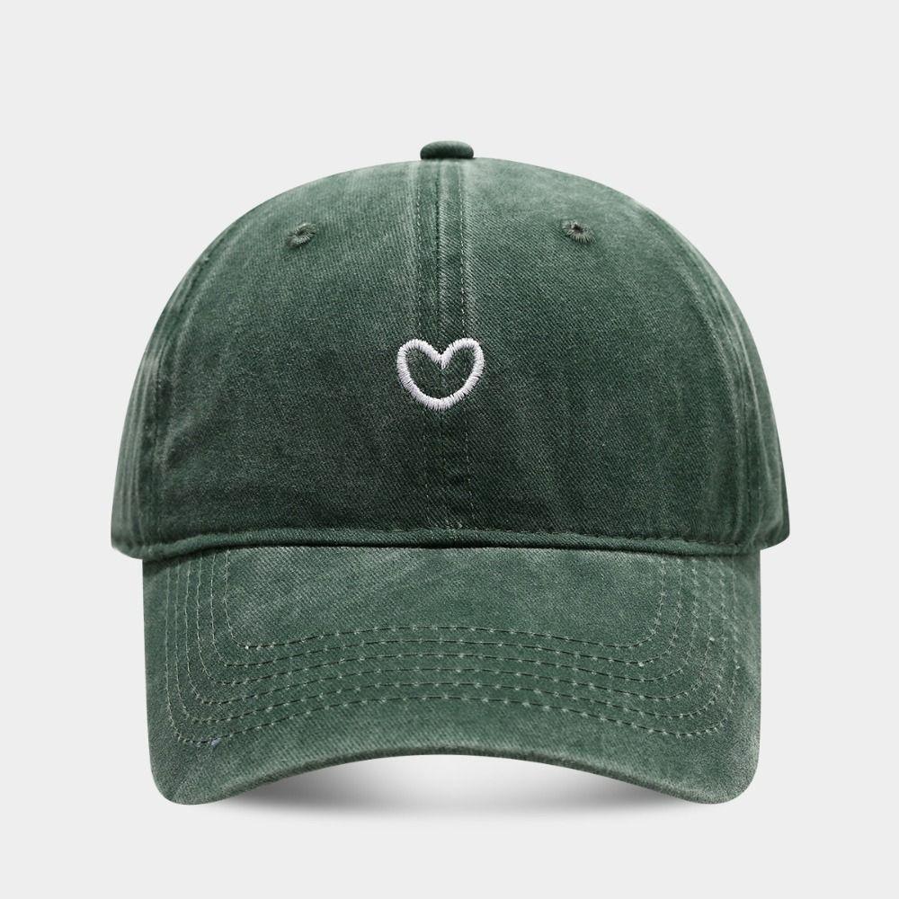 Retro Embroidery Love Baseball Hat Thin Sun Hat Casual Shade Hat  Outdoor