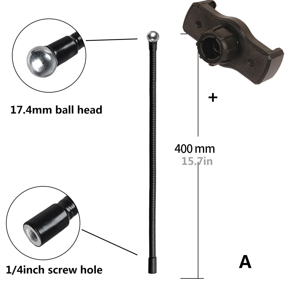 Flexible Arm Monopod Metal Tube Rod Stands Selfie Stick With Ball Head For Mobile Phone Smartphones Tripod Live Streaming