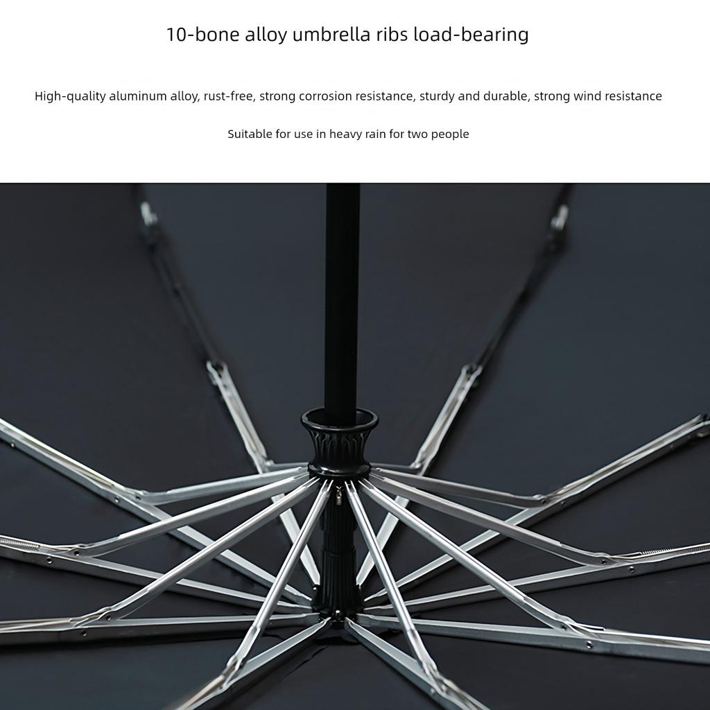 300T Super Splash Water Double 116cm Extra Large Fully Automatic Umbrella Ten Bones Anti-Wind and Rain Men Foldable Business Umbrella