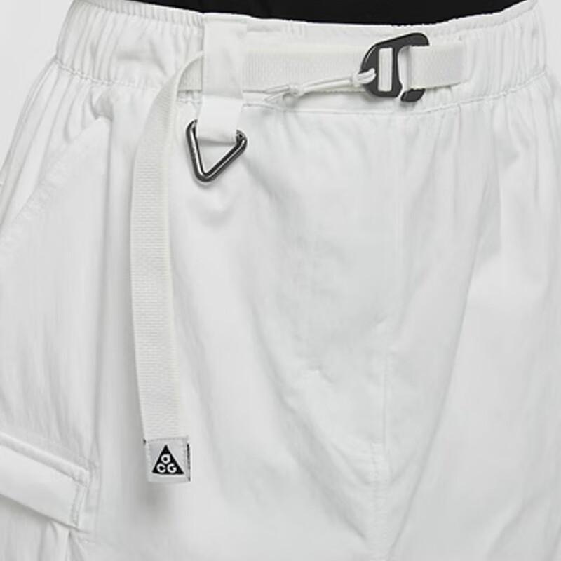 Nike SS24 Logo Embroidered Comfortable Lace-Up Multi-Pocket Casual Long Skirt Women Skirts White FN1970-121