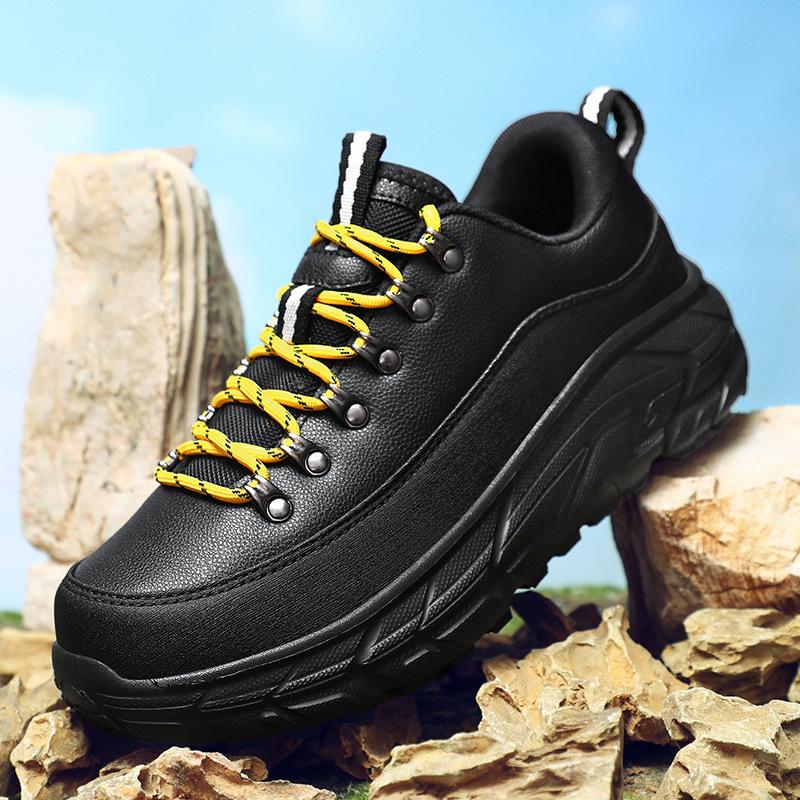 

Autumn and winter large size 48 foreign trade outdoor leisure hiking shoes men s thick-soled shock-absorbing travel hiking shoes lightweight men 39 чёрный