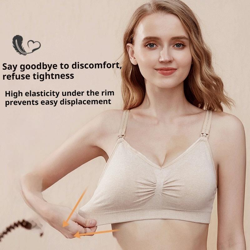 Pregnant Women's Front-opening Large-size Nursing Bra for Breastfeeding Gathered and Anti-sagging Large Cup Underwear