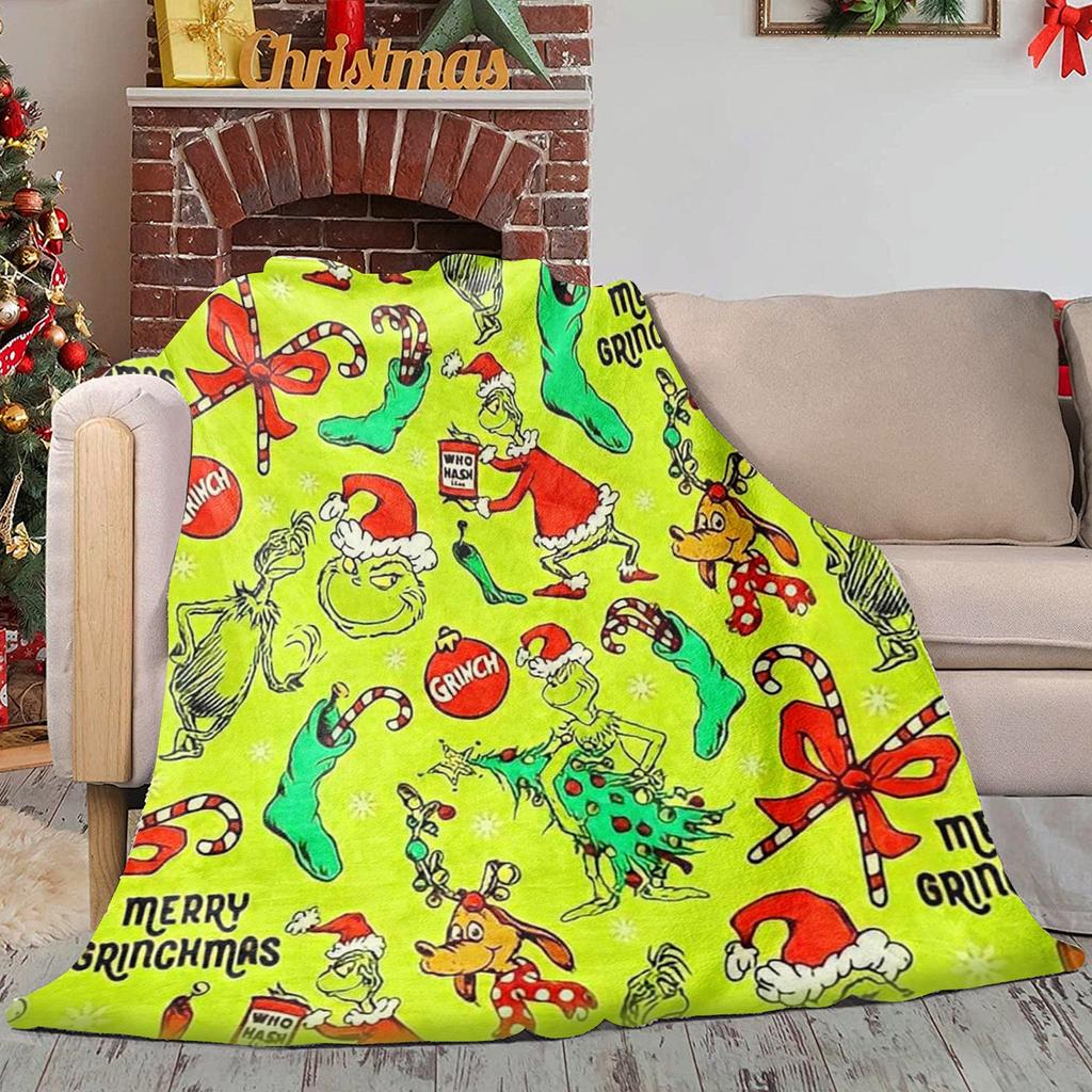 Christmas Blanket Cover Soft And Comfortable Plush Wool Flannel Blanket