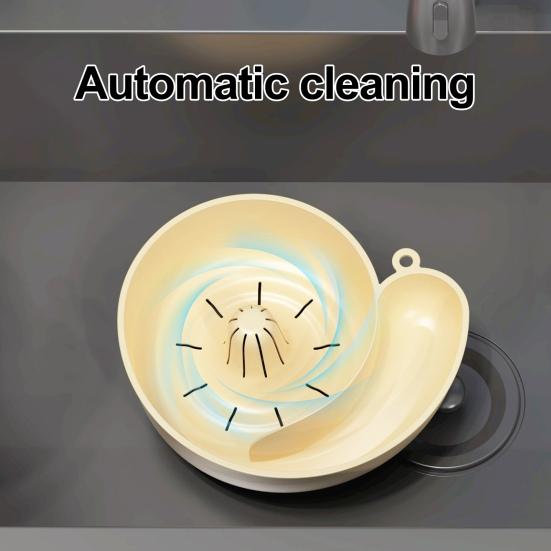 Snail Shape Drain Basket Automatic Cleaning Basket Fruit Plate Filter Multifunctional Kitchen Tool for Washing Berries Grapes Cherry Tomatoes