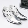 Fashion New Men Formal Shoes PU High-heeled Casual Comfortable Breathable Small Leather Shoes Business Office Shoe Sizes 38-46 Men Shoes