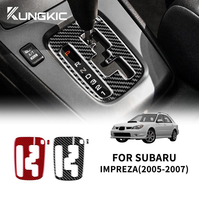 For Subaru Impreza 2005 2006 2007 Gear Shift Panel Real Soft Carbon Fiber Sticker Interior Accessories
