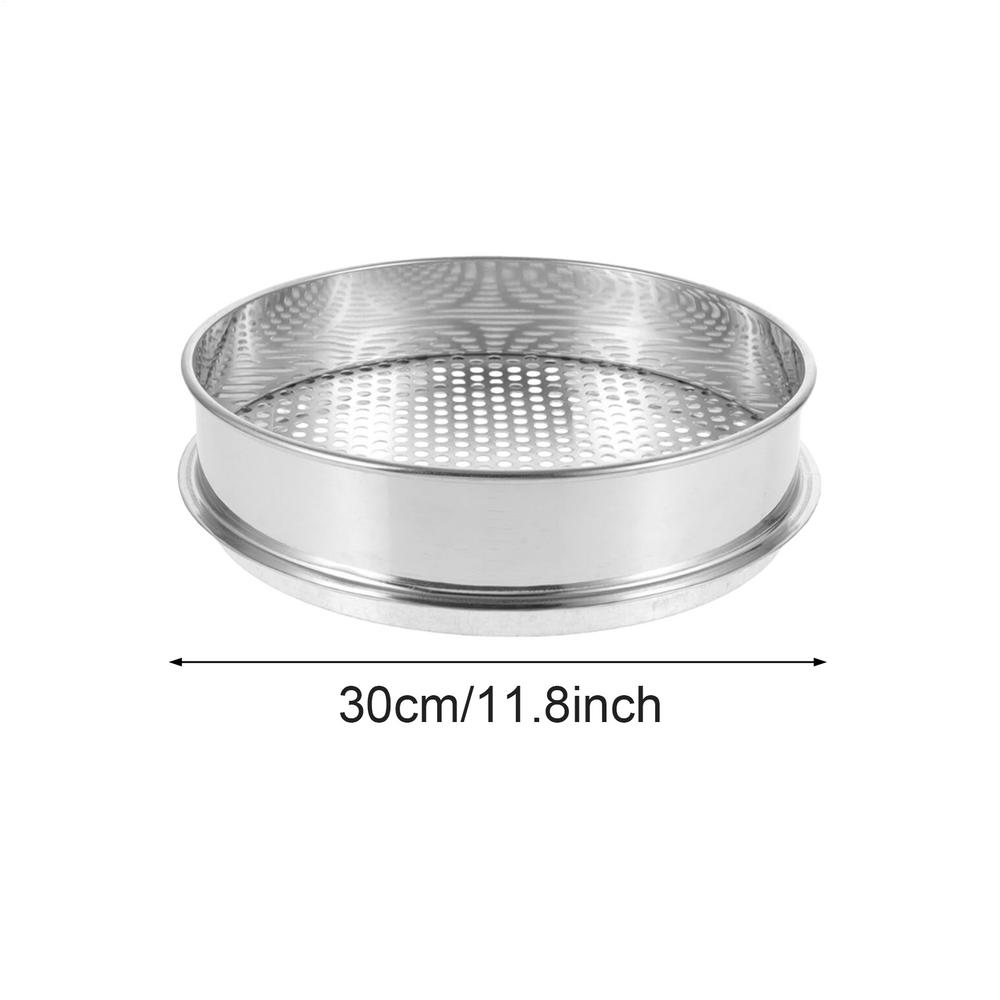 4.5MM 8mm 10MM Stainless Steel Soil Sifter Round Hole Mesh Sieve Tools Household Coffee Bean Sieve Horticultural Gravel Sifter
