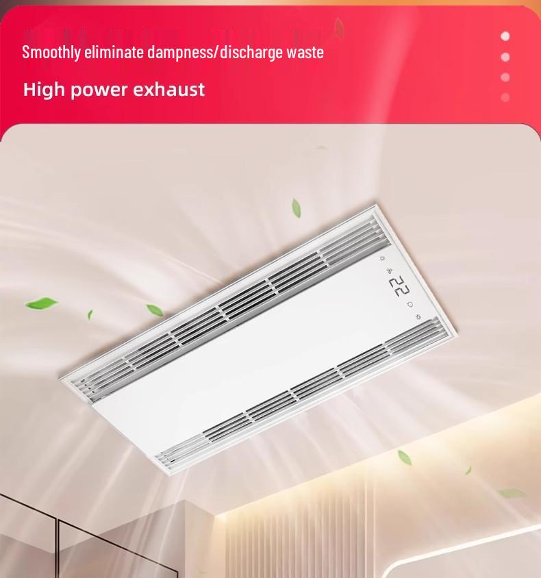 Shenhua Integrated Bathroom Ceiling Heater Fan with Dual Warmth, Lighting, and Exhaust Features