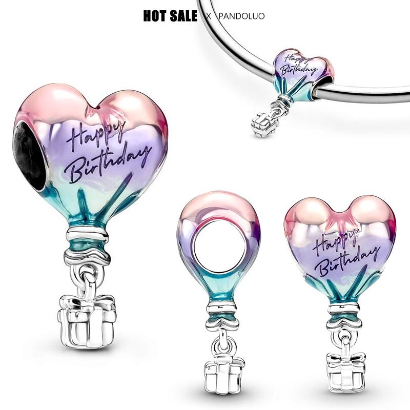 Colored Balloons Shape Pendant Charm Beads Fits Bracelet Bangle Necklace Women Luxury Diy Fine Dangle Bead Jewelry Gift New
