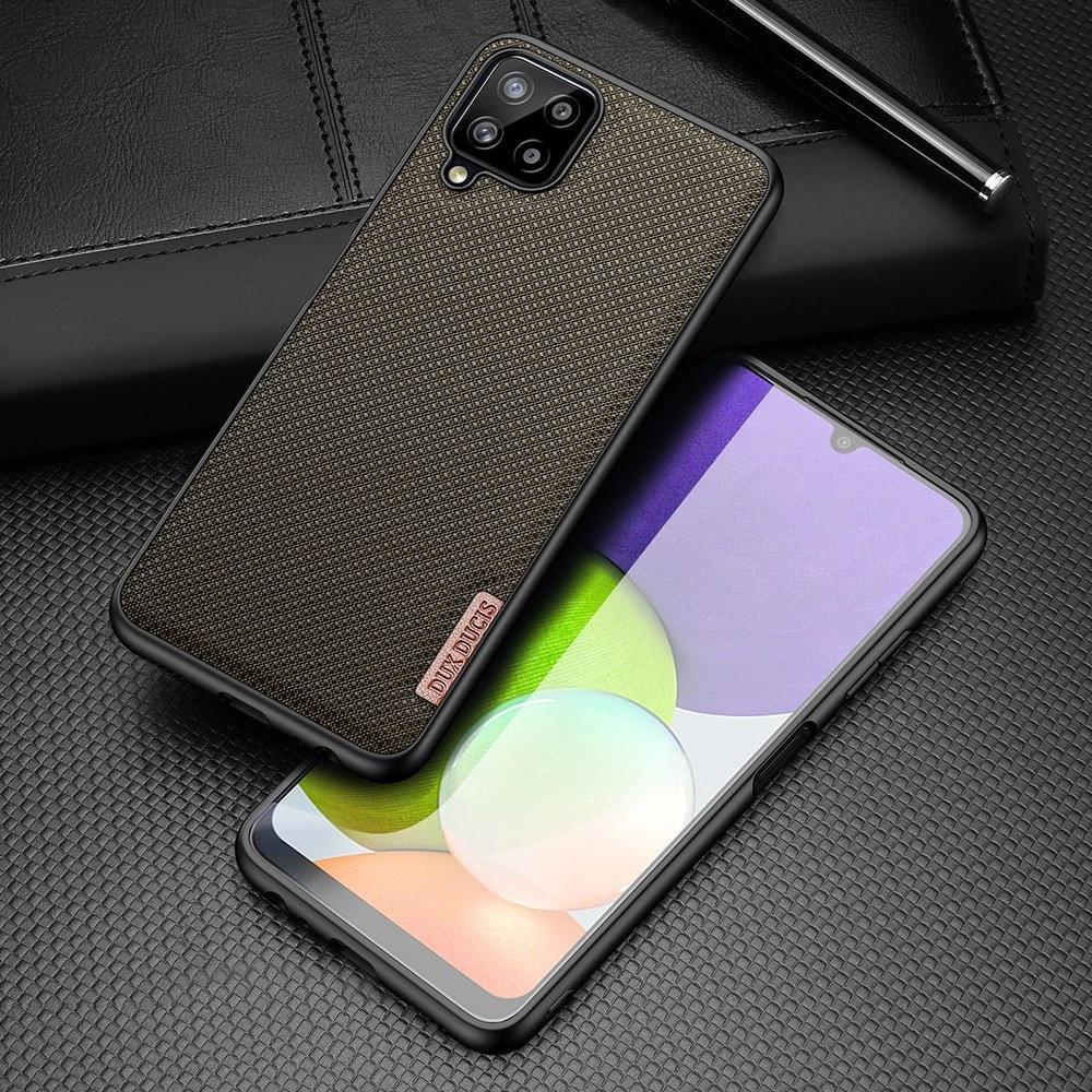 Dux Ducis Fino Case Cover Covered with Nylon Material Samsung Galaxy A22 4G Green