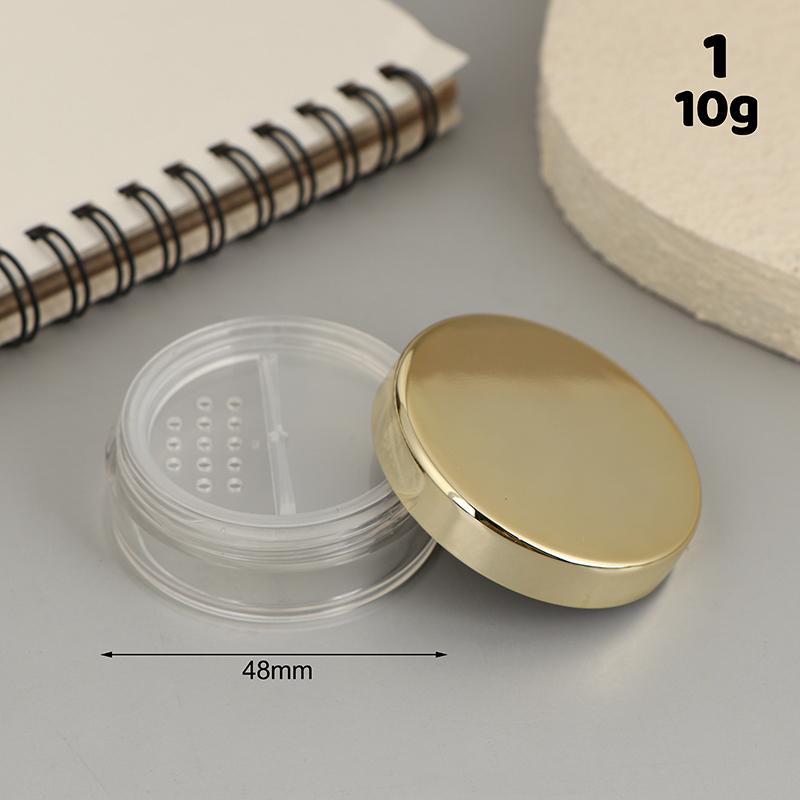 Empty Plastic Loose Powder Jar with Rotating Sifter 5/10/20/30g Cosmetic Makeup Filling Container with Twist Lid