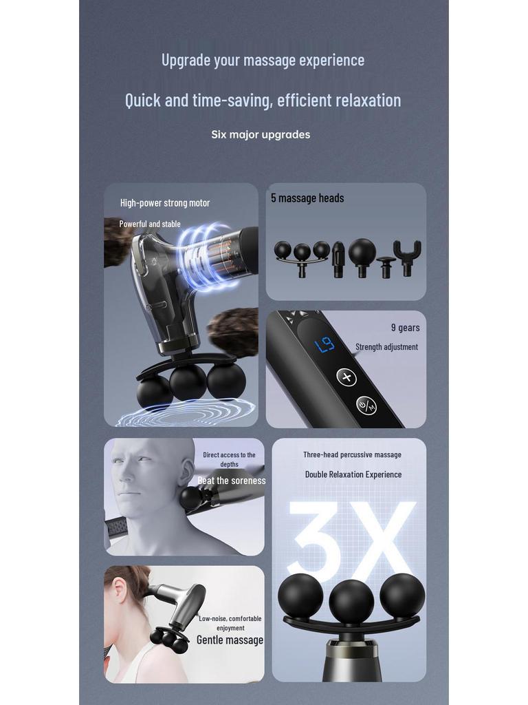 Portable Electric Muscle Relaxation Device: Handheld Massager for Elbow, Neck, Shoulder, Back, Waist, and Leg