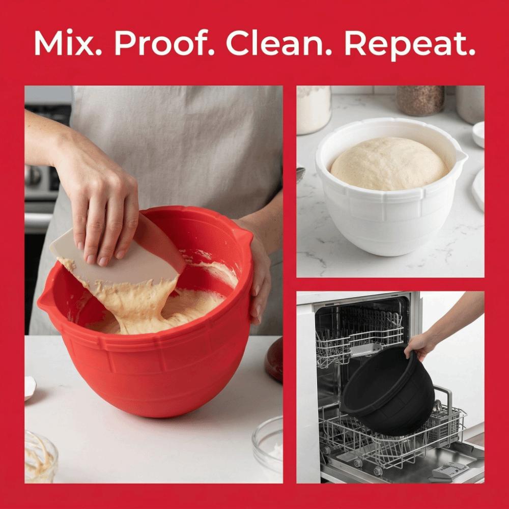 Food Grade Silicone Liner Heat-Resistant Thick Silicone Bowl Liner Replacement Flexible Easy To Clean Mixer Accessories Kitchen