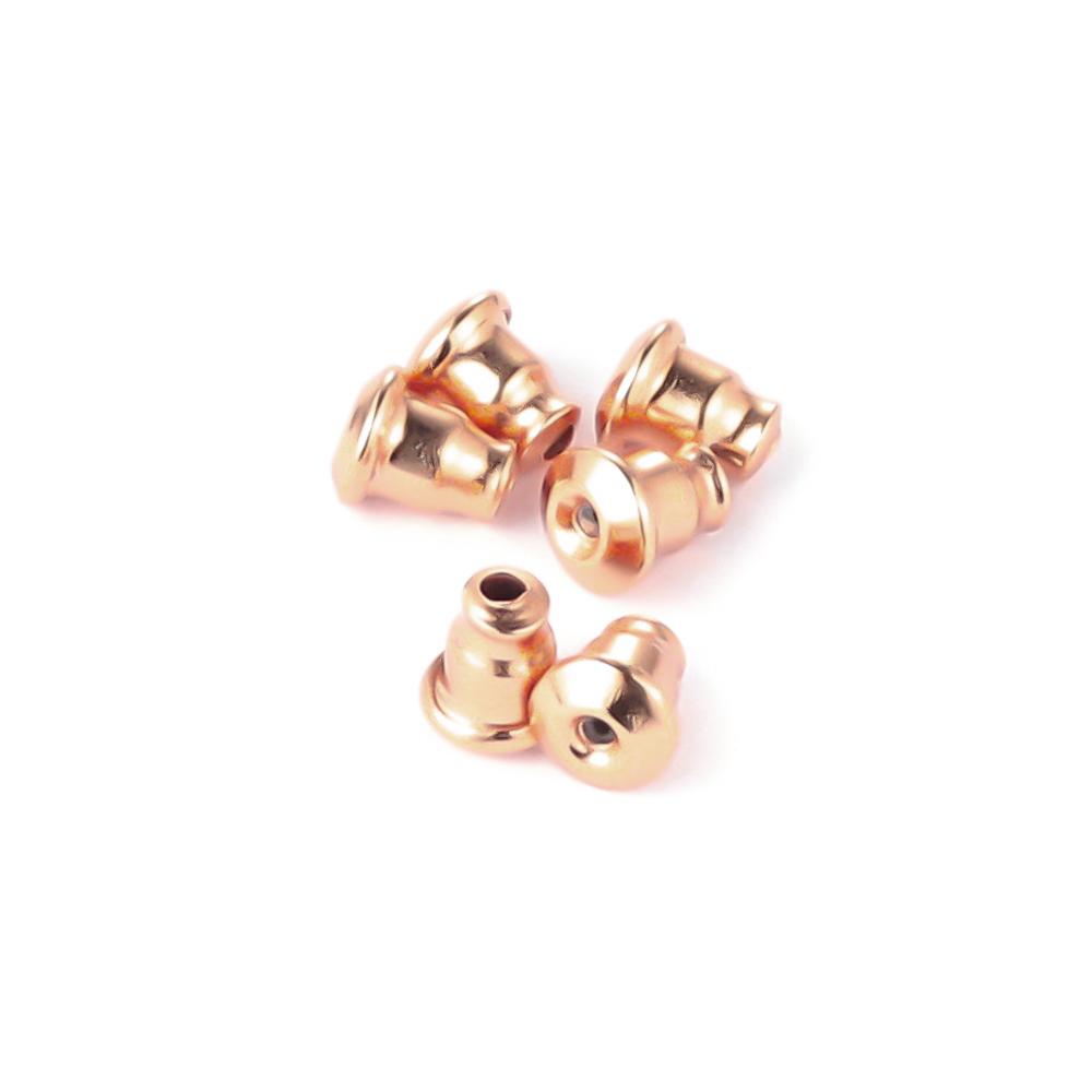 Semitree 50 Stück Edelstahl Gold Kugel Ohrring-Verschlüsse Ohrstecker-Stöpsel DIY Ohrring-Zubehör Handgemachte Bastelarbeiten Schmuckherstellung