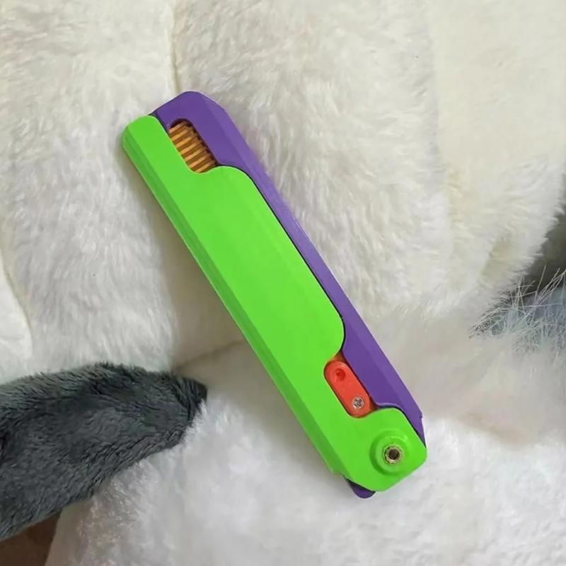 3D Printing Gravity Cub Jumping Comb Mini Model, Deformable Toy Portable Decompression Toy Gifts