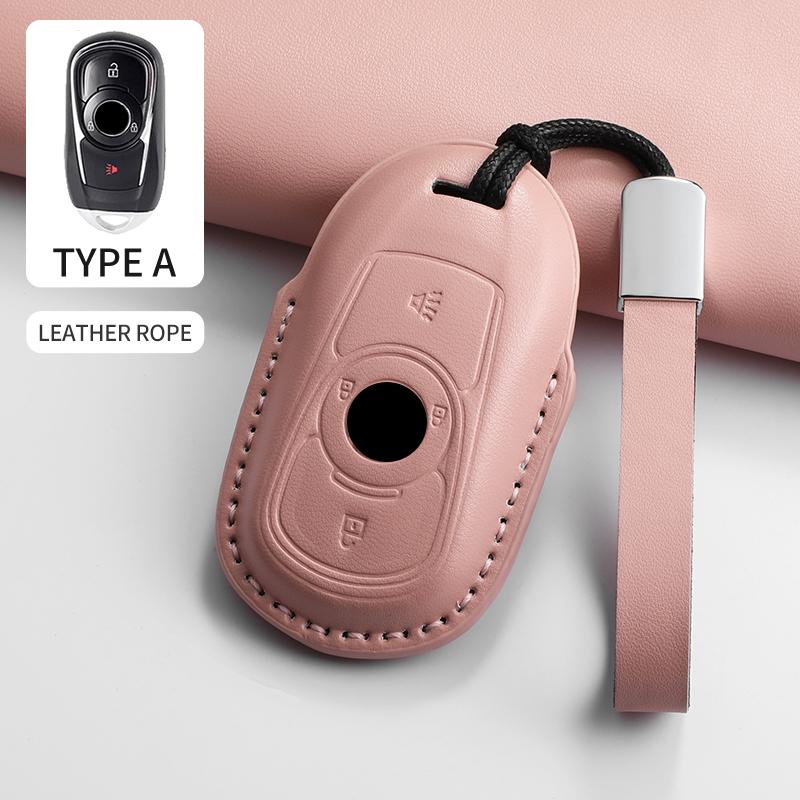 

For Buick Lacrosse Envision Excelle Encore Regal Enclave Verano Sportback Tourx Pu Leather Car Smart Remote Key Case Protector