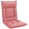 Adjustable Floor Footstool Pink Faux Leather