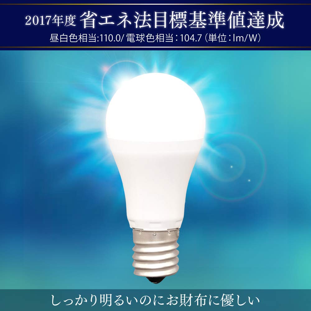Energy-Saving Measures: Iris Ohyama LED Bulbs, E17, Wide Beam, 40W Equivalent, Daylight White, Set of 2, LDA4N-G-E17-4T6-E2P