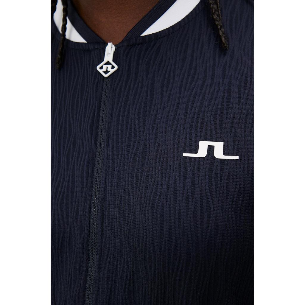 J.Lindeberg Logo Zip Round Neck Long Sleeve Jacket Women jackets Navy-Blue GWJS09457-6855