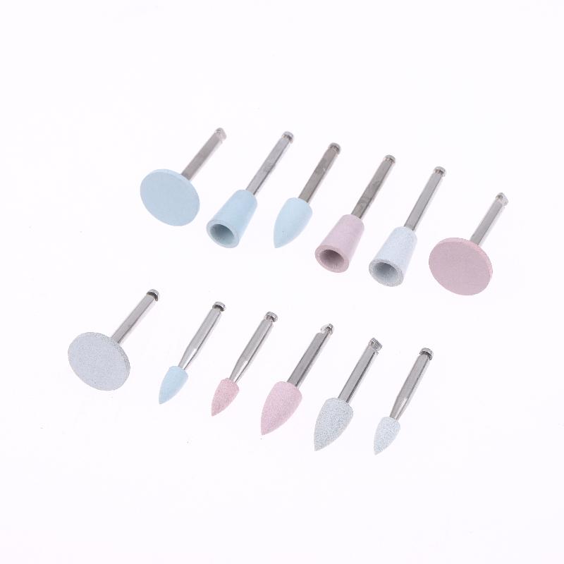 

12 шт./коробка Набор силиконовых полировщиков, Ra 2,35 мм для полировки смол, фарфора, композитов с использованием низкоскоростного наконечника, лабораторный инструмент one size