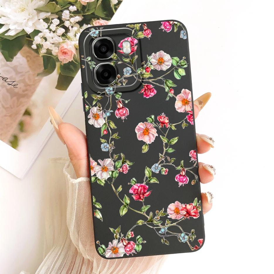 For Oppo A6 4G Case Oppo A6x 5G CPH2783 Pretty Girl Sunflowers Painted Cover Soft Silicone Case For Oppo A6x 4G OppoA6 5G Fundas
