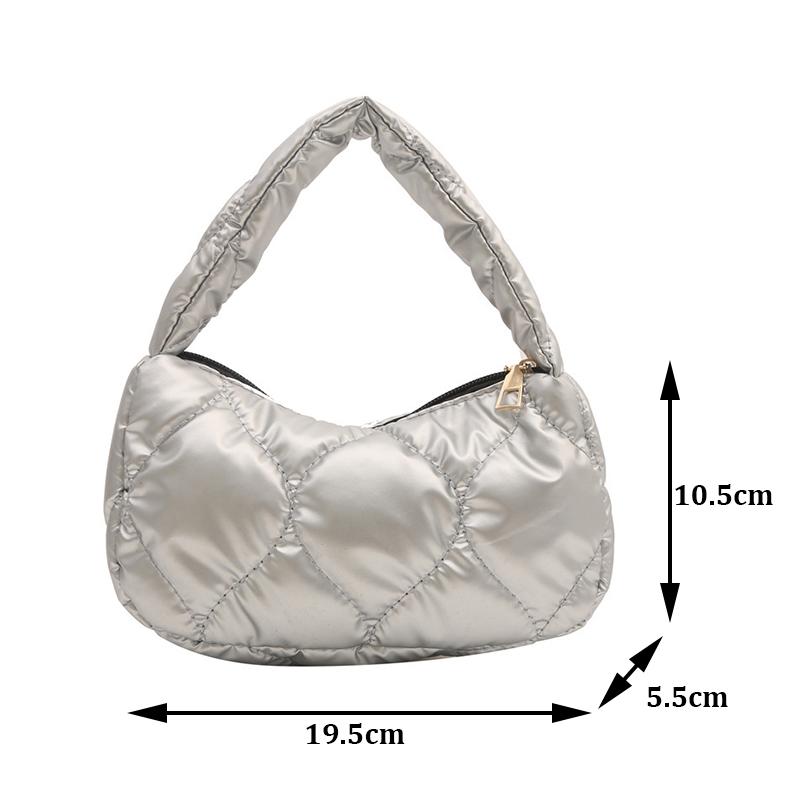 Winter Ladies Tote Purse and Handbags Large-capacity Cotton Padded Top-handle Bags Rhombus Quilted Shoulder Hobo Bag CLE
