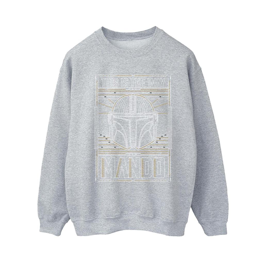 STAR WARS Womens/Ladies The Mandalorian The Way Outline Helm Sweatshirt