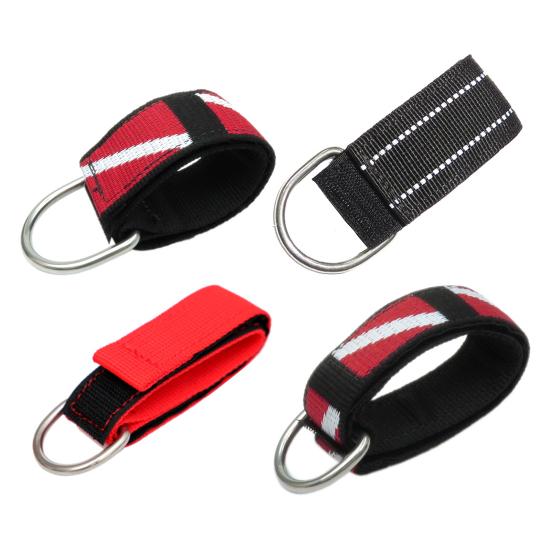 Scuba Diving Wrist Straps Adjustable Wristband with Stainless Steel D-Ring Sticky Scuba Diving Accessories for Lights