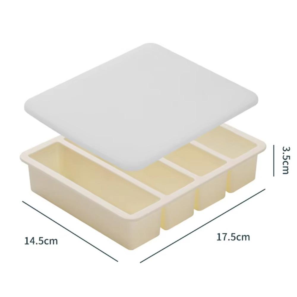 Silicone Ice Mold with Lid Food Sauce Storage New Food Freezing Molds