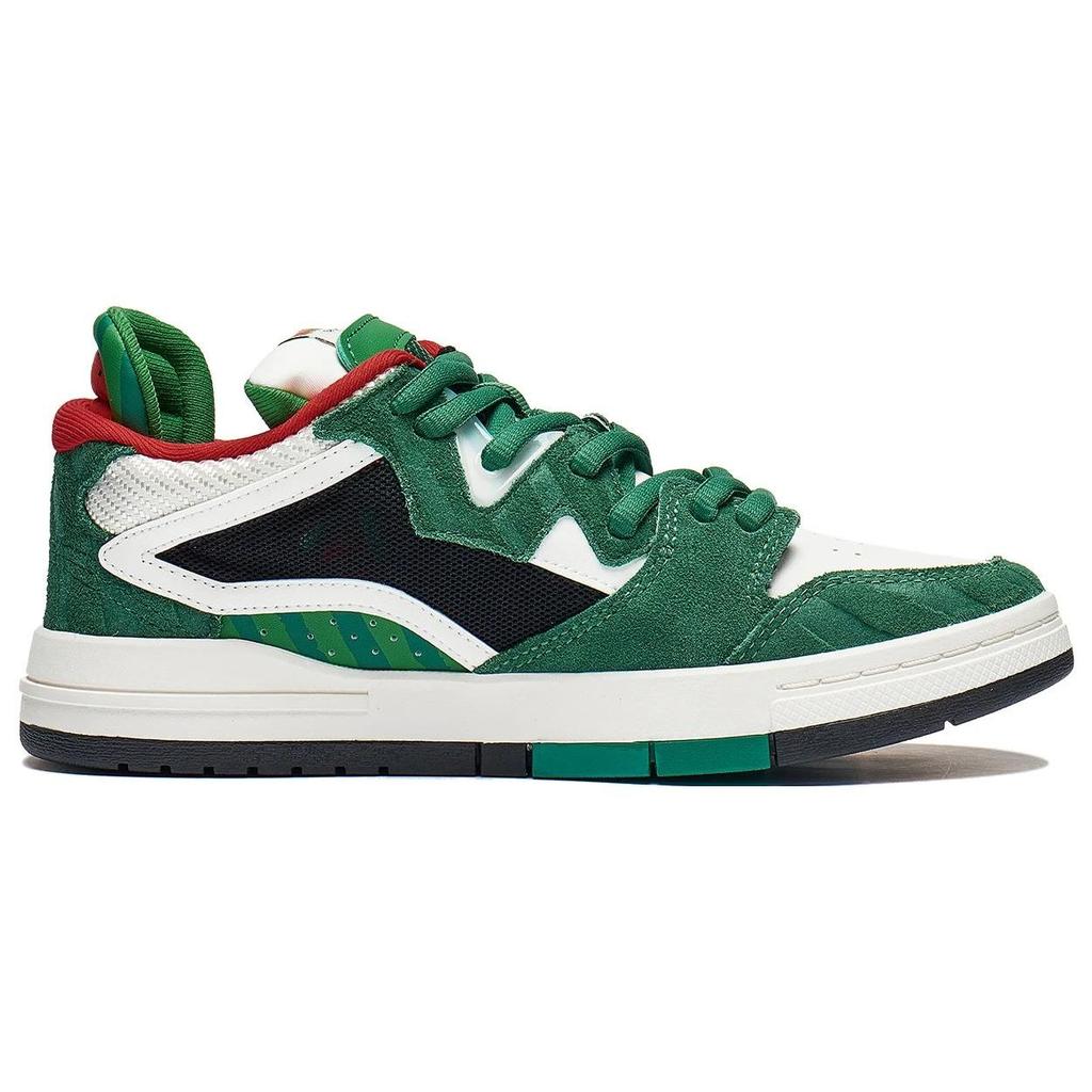 Li Ning Weiwu Pro Non-Slip Wear-Resistant Low-Top Skate Shoes Women Skate Shoes Green Black Red AECT010-1