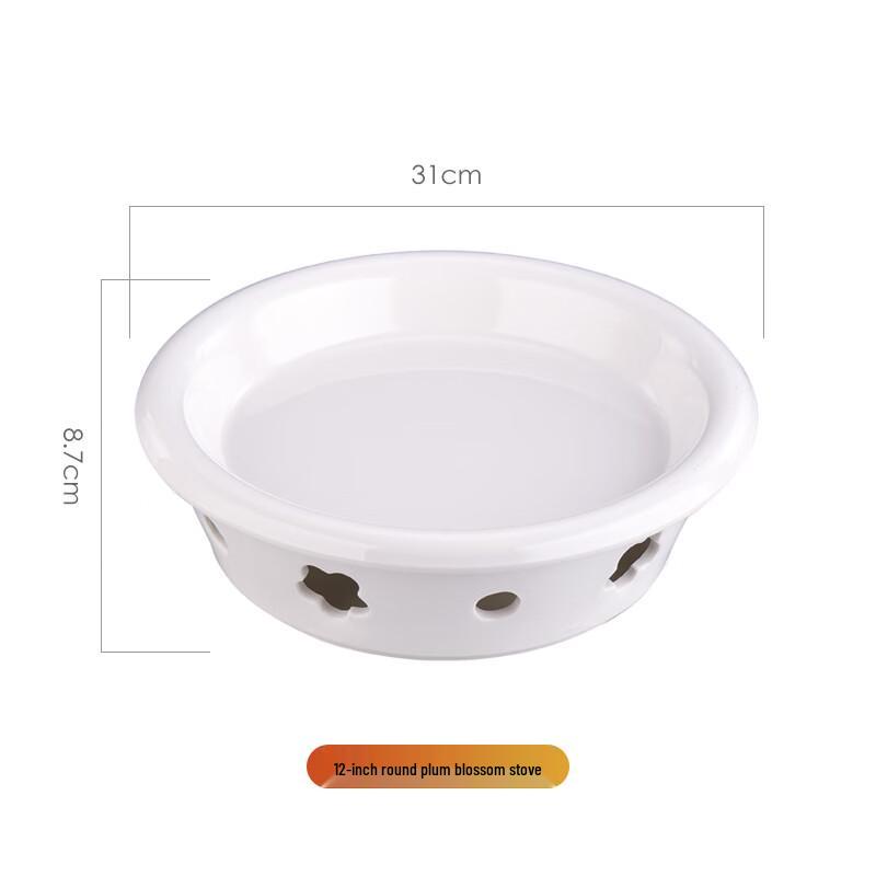 Ceramic Candle-Heated Food Warming Plate
