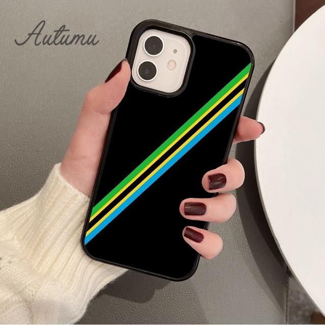 Tansania Flagge Wappen Handyhülle für iPhone 11 12 13 14 Pro Max mini XR XS SE 2020 6S 7 8 Plus Samsung Galaxy S21 S22 Hülle