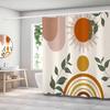 1Pc Bohemian Sun Print Shower Curtain Waterproof Cloth Bathroom Thickened Anti-Mildew Partition Curtain Bathroom Curtain Wa