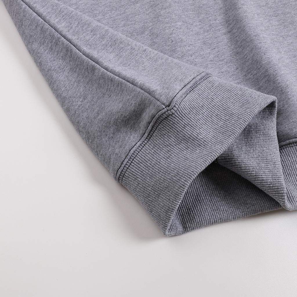 AMI 2025 Autumn and Winter New Letter Embroidery High-quality Cotton Round Neck Hoodie Couple Pullover