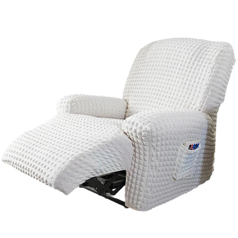 Elegant Elastic Bubble Grid Tub Single Armchair Cover with Armrests, Soft and Comfortable Single Seats Sofa Cover for Relaxation