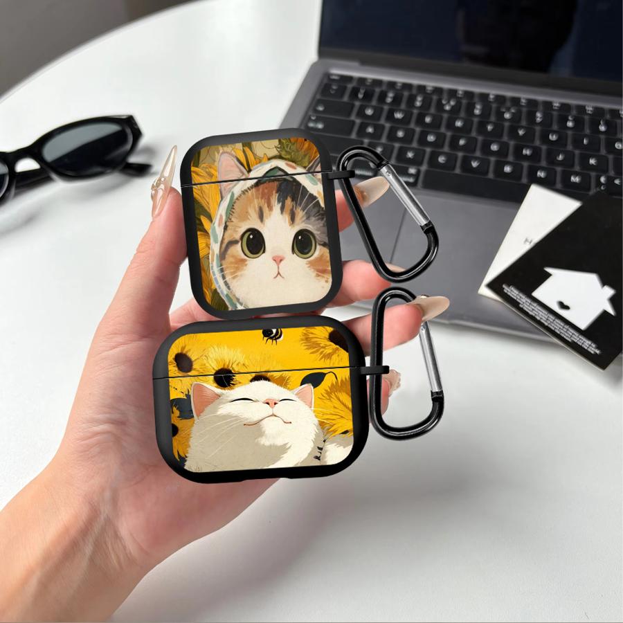 Comforting Cat Earphone Cases Cover Case For Airpods Pro3 4 Pro2 3 Pro 1 2