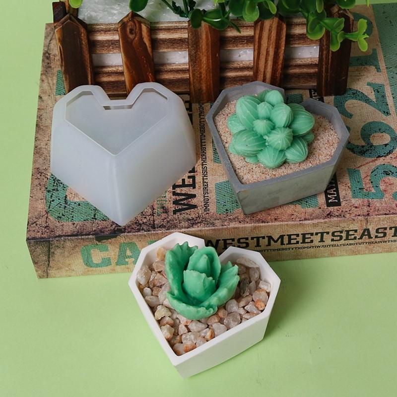 Maceta de flores, Molde de resina de silicona, molde de fundición de resina epoxi, florero suculento, molde de cemento, portavelas, molde de cera
