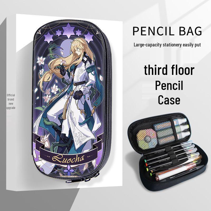 Honkai Star Rail Pencil Case for Students - Yelan, Jun, March 7th, Kafka Design
