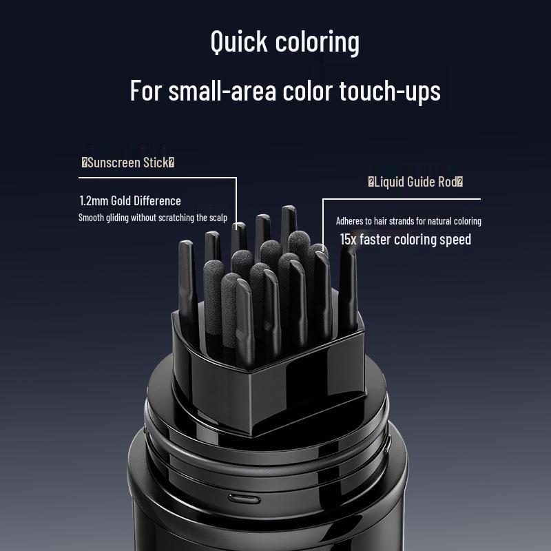 PAZT Caviar Hair Color Pen with Comb - Temporary Gray Hair Touch-up, Non-Fading.