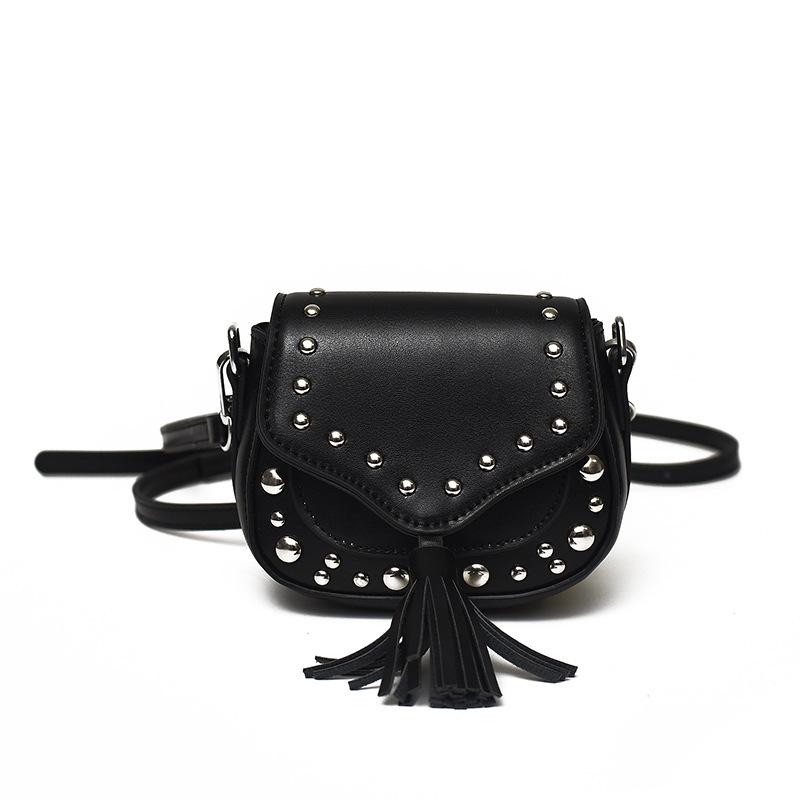 Korean Style Crossbody Bag for Women 2026 New Sweet Girls Buckle Single Shoulder Bags Fashion Rivet Decorated Mini Coin Pouch