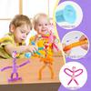 LED Giraffe Pop Tube Suction Cup Toys 4PCS, Easter Basket Stuffers Fidget Sensory Toys Telescopic Suction Cup Giraffe Toy