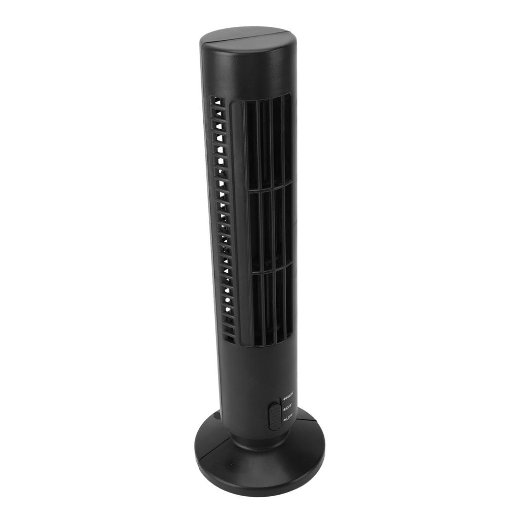 Mini Tower Fan Bladeless Desk Fan Quiet Cooling 2 Gears USB Desktop Table Tower Fan for Office